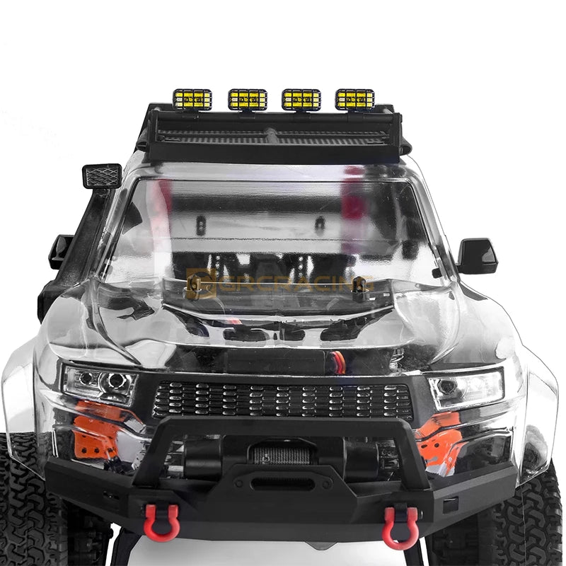 GRC G157MW/Y RC Car 1/8 1/10 Fog Light 17mm Rectangular Spot Light with Lampshade Simulation Off-road Exploration Headlight