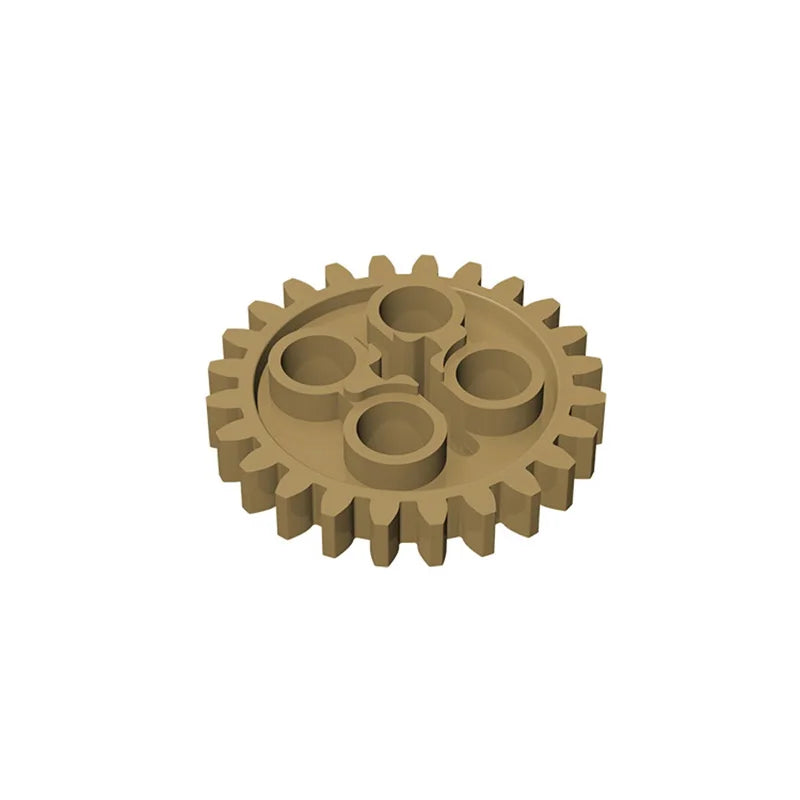 Gobricks 10PCS Gear 24 Tooth 2nd Version - 1 Axle Holecompatible with 3648 24505 pieces of Children's MOC Brick Education Toys