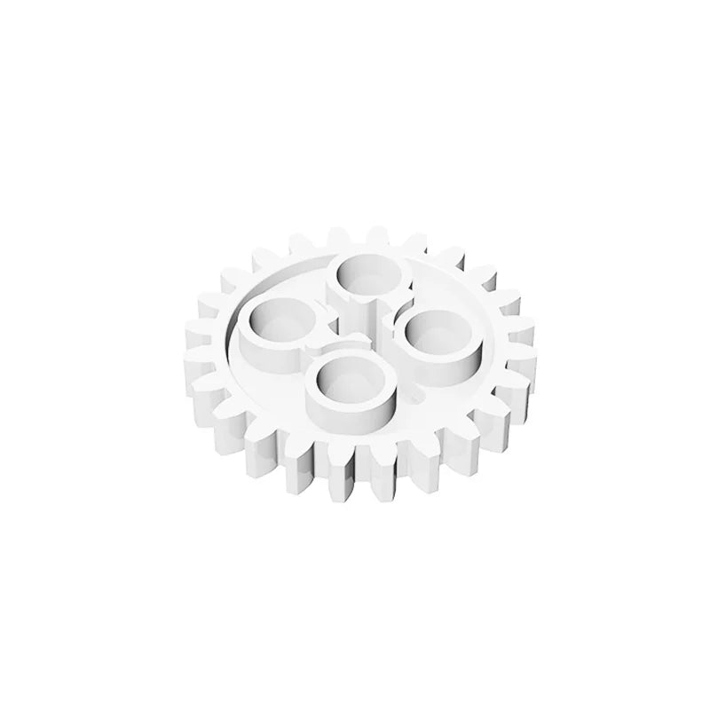 Gobricks 10PCS Gear 24 Tooth 2nd Version - 1 Axle Holecompatible with 3648 24505 pieces of Children's MOC Brick Education Toys