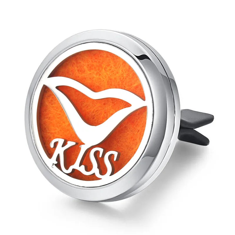 Aromatherapy Jewelry Locket Pendant Car Air Freshener Vent Clip Aroma Perfume Oils Locket Essential Oil Diffuser Car Clip