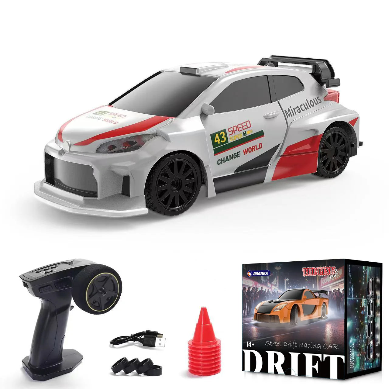 Hot Sales New With Gyroscope Jiabaile 1:43 Mini Four-Wheel Drive Drift Remote Control Car Full-Scale Professional Rc Racing Car