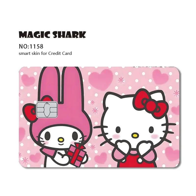 2025 New Arrival Cute Hello Kitty Frog Matte Front Side PVC Sticker Skin Film Cover for Debit Credit Card