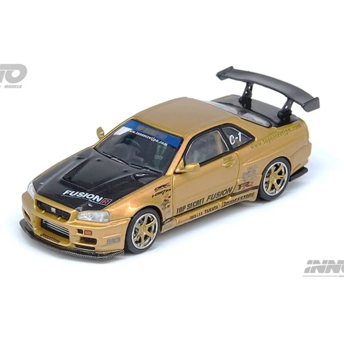 INNO 1:64 R34 Adults Hobby TOP SECRET Diecast Model Car