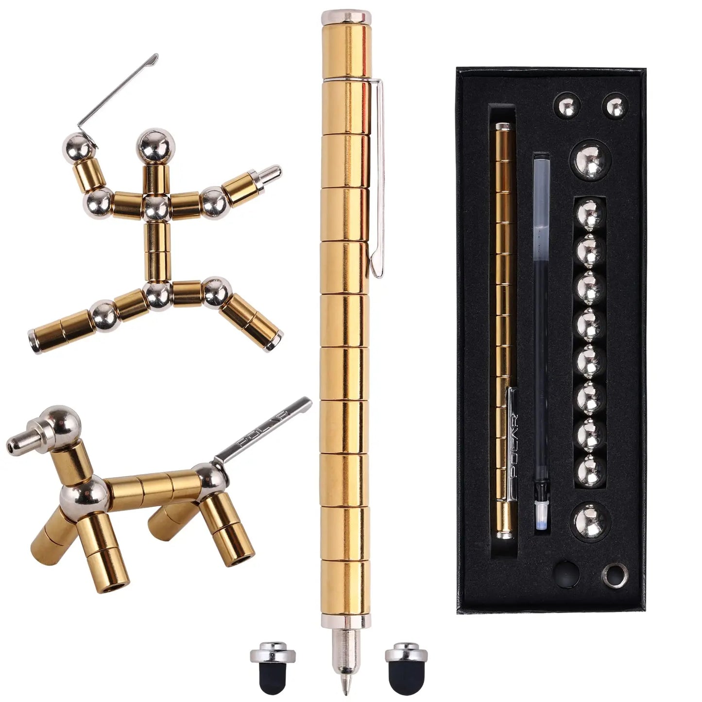 Magnetic Fidget Pen DIY Magnet Fidgi Pen Multifunctional Deformable Magnet Writing Ballpoint Toy Pen, Best Gift for Friends
