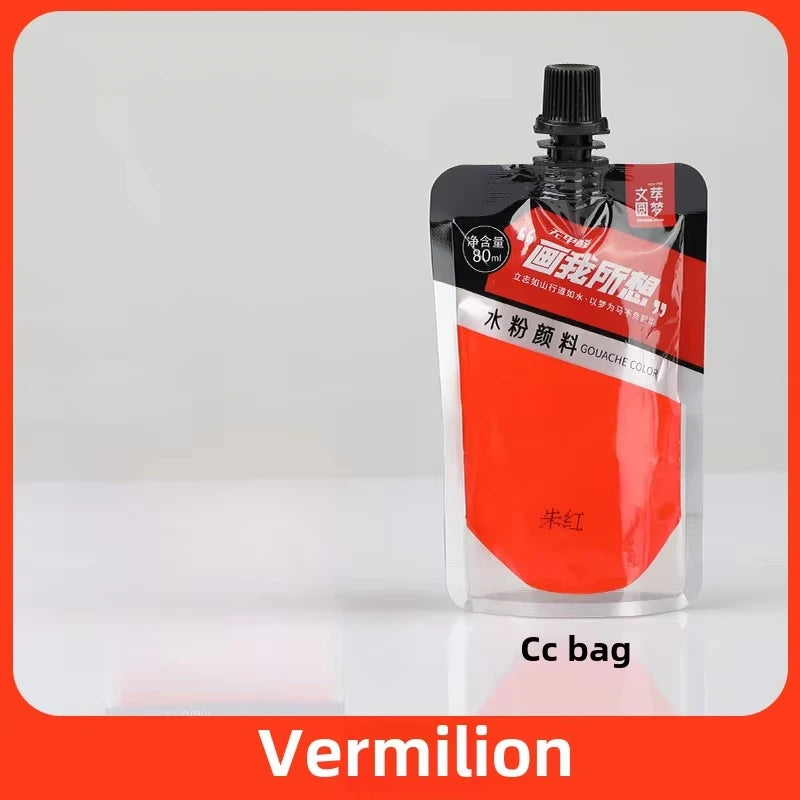 Gouache Pigment Pack Gouache Refill Jelly Pigment Art Students Special Beginners Children's Non-Toxic Super Gouache 80ml