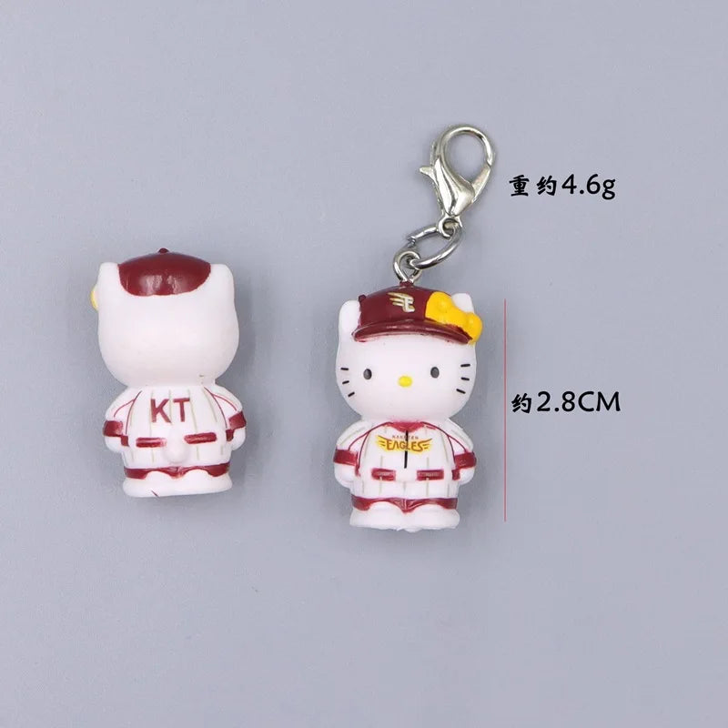 Kawaii Hello Kitty Toy Cute Anime Cat Keychain Backpack Phone Case Decoration Cartoon Festival Gift Women Accessories Wholesale