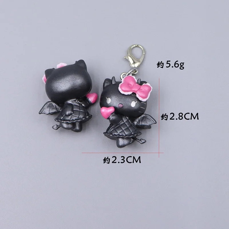 Kawaii Hello Kitty Toy Cute Anime Cat Keychain Backpack Phone Case Decoration Cartoon Festival Gift Women Accessories Wholesale