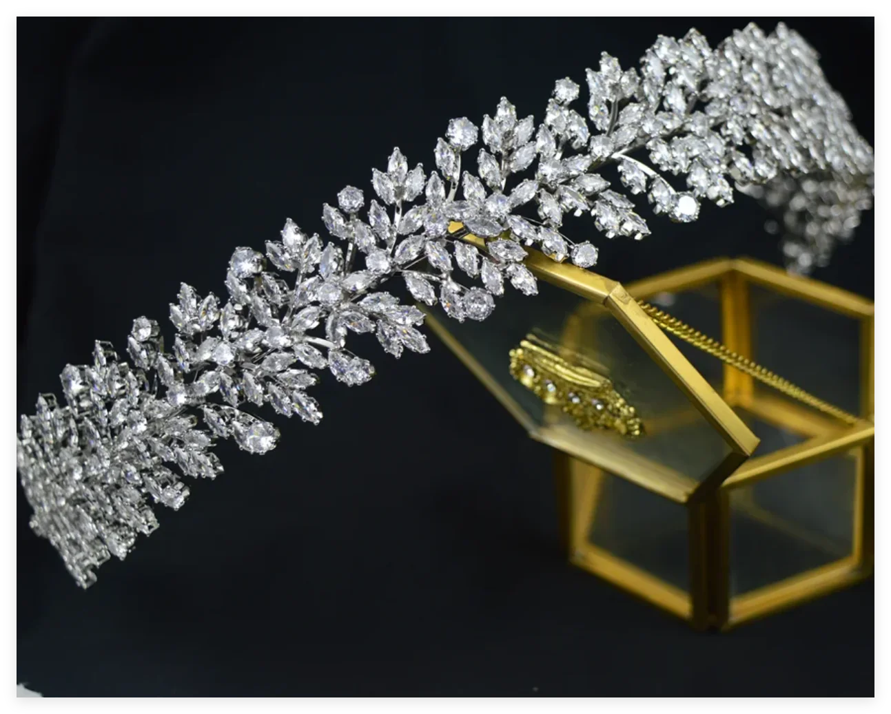 Luxury Bridal Headband Wedding Hair Accessories Cubic Zirconia Bride Headdress Tiaras Crowns For Women Diadem Jewelry Headwear