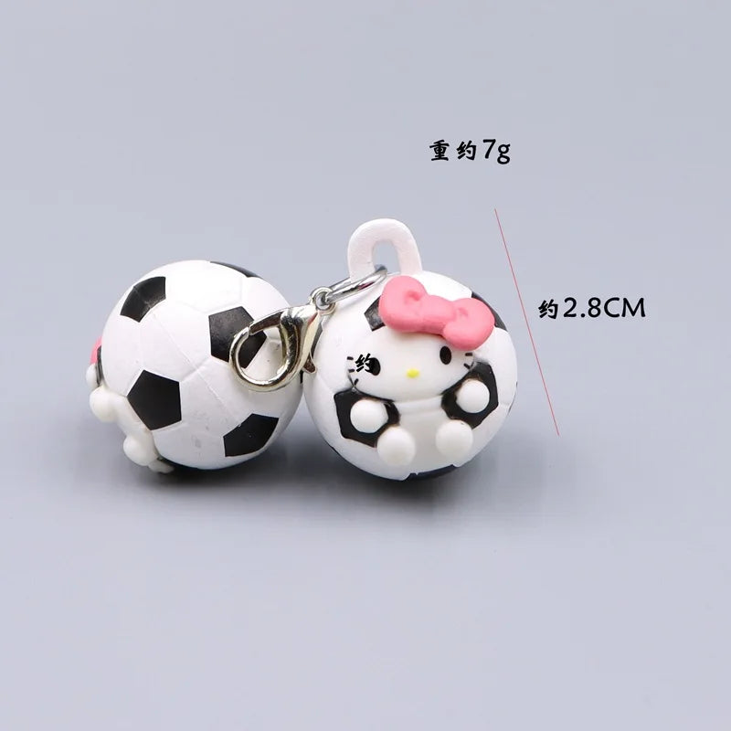Kawaii Hello Kitty Toy Cute Anime Cat Keychain Backpack Phone Case Decoration Cartoon Festival Gift Women Accessories Wholesale