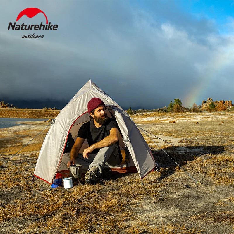 Naturehike Cloud Up Ultralight Hiking Tent 20D Fabric Tent Single Tandem Outdoor Waterproof Hiking Tent