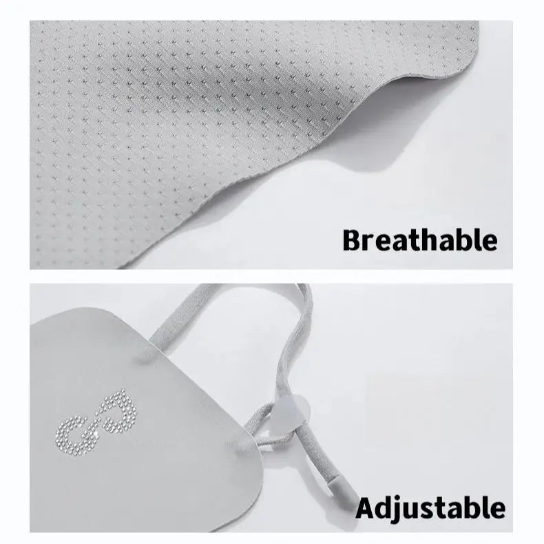 Summer Ice Silk Sunscreen Mask Women Outdoor UV Shade Breathable Golf Mask Hanging Ear Outdoor UPF50+