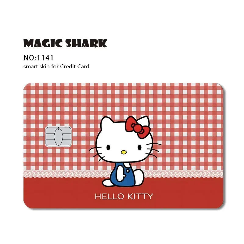 2025 New Arrival Cute Hello Kitty Frog Matte Front Side PVC Sticker Skin Film Cover for Debit Credit Card