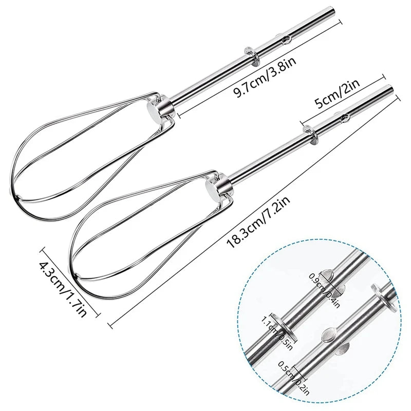 Compatible For Kitchen Aid Hand Mixer Attachments, Replacement Egg Beaters Mixmaster Model Replaces: W10490648 KHM2B