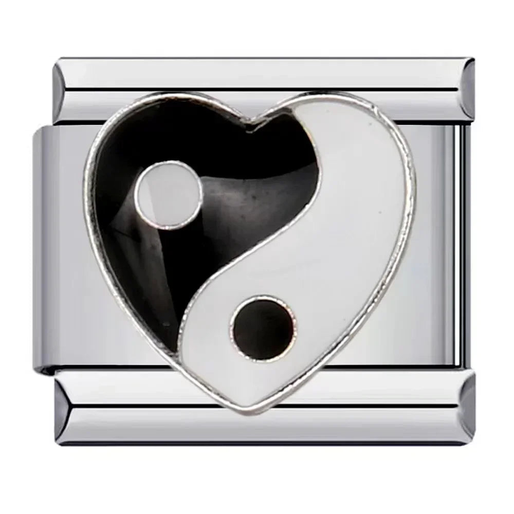 2025 Fashion Love and Romance Modular Italian Charm Links Fit 9mm Stainless Steel Elastic Bracelet Women DIY Jewelry