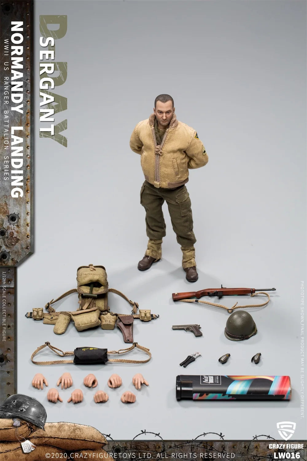 CFTOYS LW011-LW018 1/12 Men Soldier Normandy Landing US Rangers Rifleman Technical Sergeant Rangers Captain Sniper 6" Model Toys