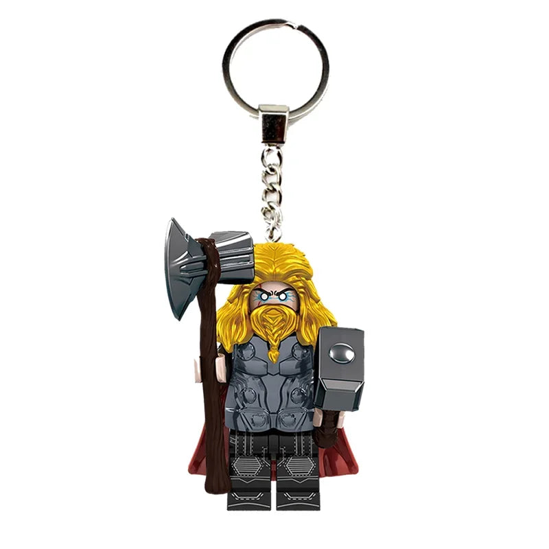 Marvel Creative Personalized Cartoon Keychain Iron Man Hulk Hawkeye Venom Thanos New Car Keychain Backpack Pendant Festival Gift