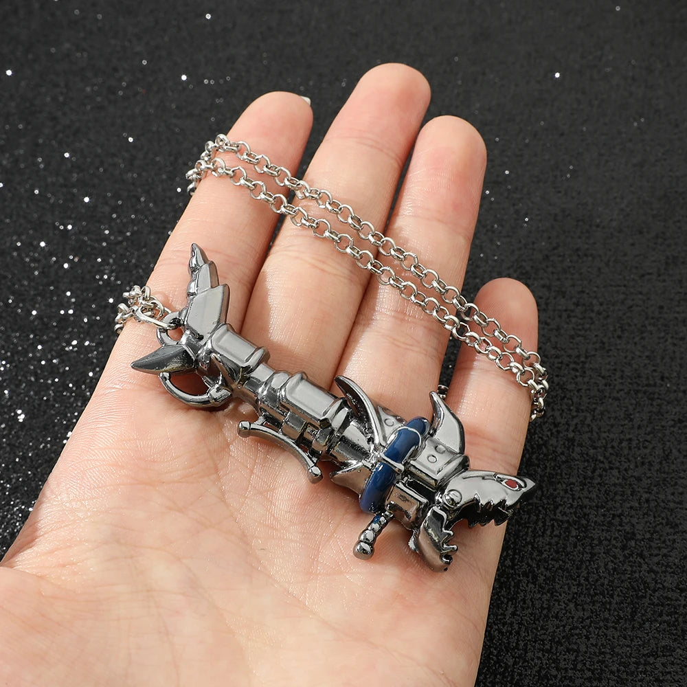 Game Trinkets League Legends Jinx Cannon Necklace Cosplay Costume Weapon Pendant Punk Cool Gun Necklace