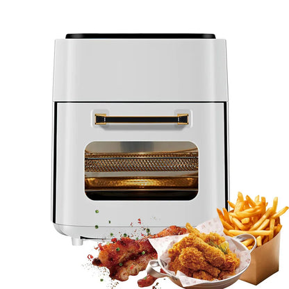 Grande friteuse à air numérique multifonction, four électrique, décollage, écran tactile, fenêtre visible, sans huile, 15l