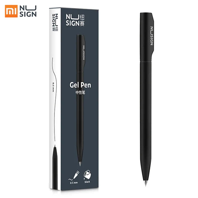 NUSIGN 0.5MM Frosted Neutral Gel Pen Turning Core Black Signature Pen Writing Stationery Students Office Supplies