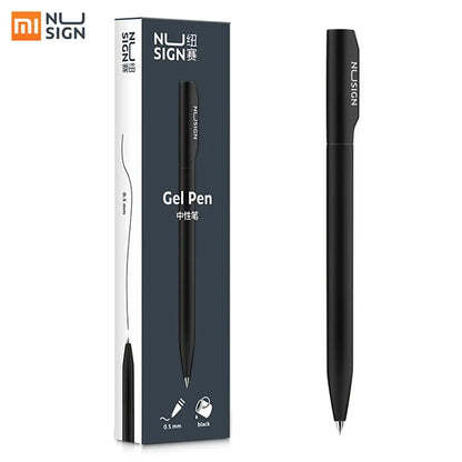 NUSIGN 0.5MM Frosted Neutral Gel Pen Turning Core Black Signature Pen Writing Stationery Students Office Supplies