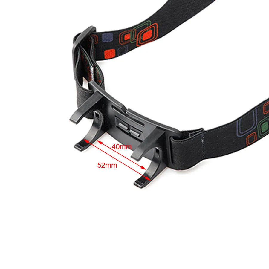Flashlight Clip Buckle Headband Adjustable Head Belt Head Strap Mount Holder Stand for 24mm LED Flashlight Torch Headlamp Light