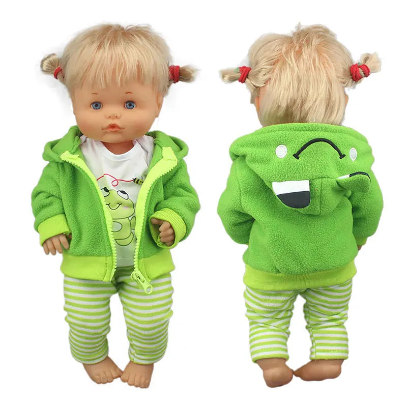 Lovely Suit For 42cm Famosa Nenuco Doll 17 Inches Baby Girl Doll Clothes And Accessories