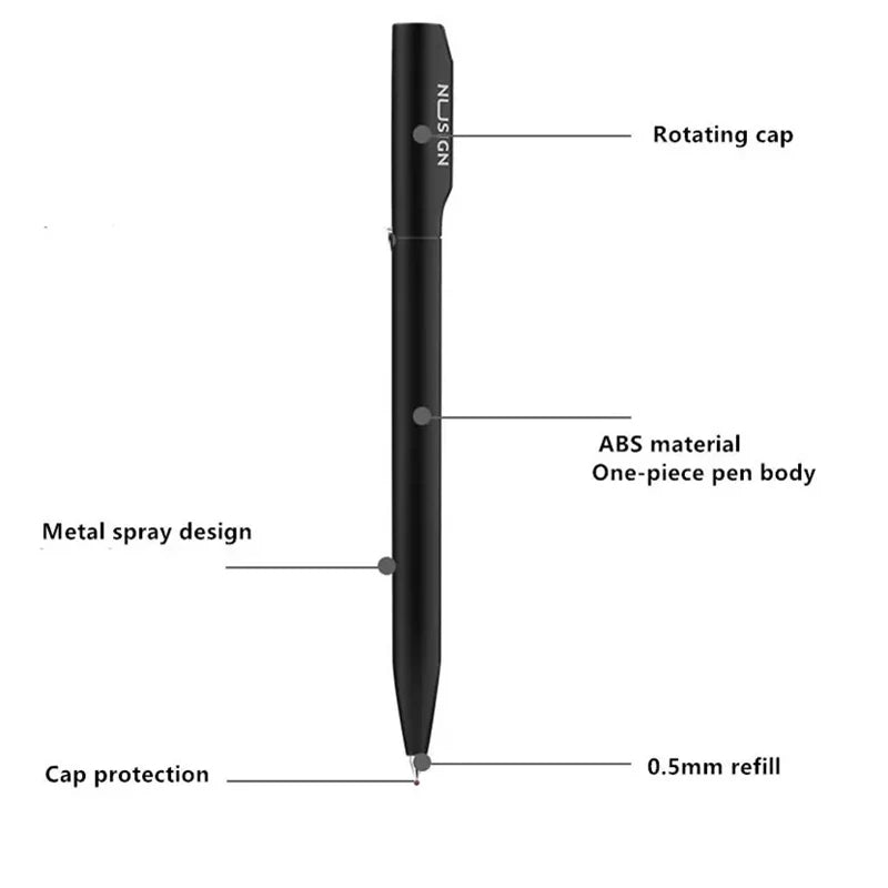 NUSIGN 0.5MM Frosted Neutral Gel Pen Turning Core Black Signature Pen Writing Stationery Students Office Supplies