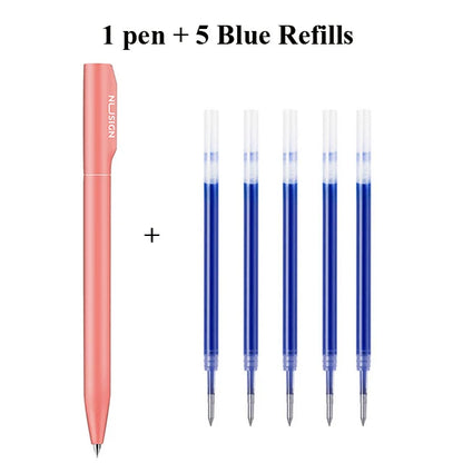 NUSIGN 0.5MM Frosted Neutral Gel Pen Turning Core Black Signature Pen Writing Stationery Students Office Supplies