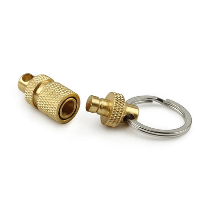 Quick Detach Quick Buckle Outdoor Tactical Backpack EDC Brass Key Ring Keychain Outdoor Tools
