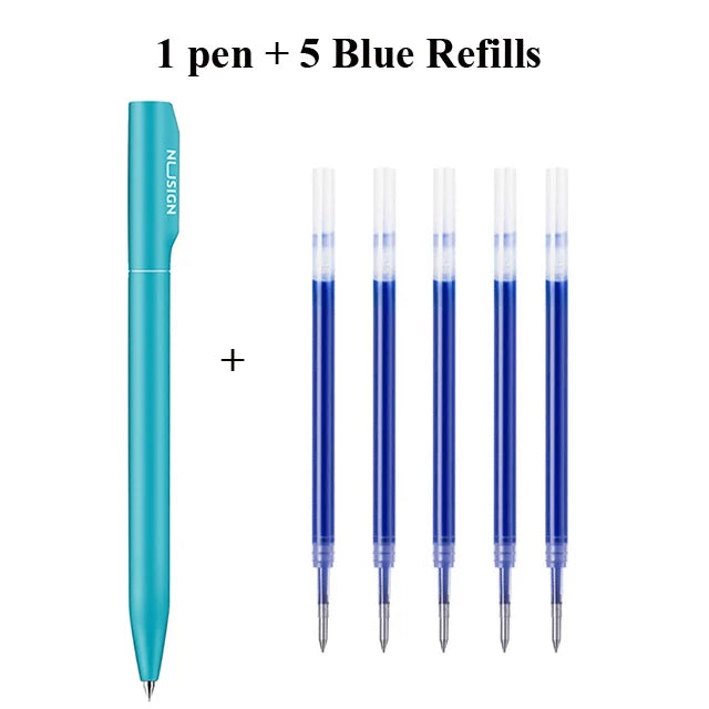 NUSIGN 0.5MM Frosted Neutral Gel Pen Turning Core Black Signature Pen Writing Stationery Students Office Supplies