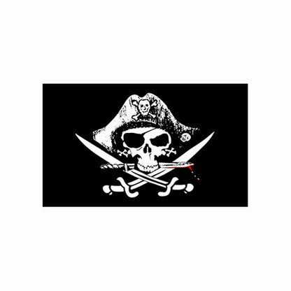 Johnin 90*150cm Black Beard Blackbeard Edward Teach Pirate Flag
