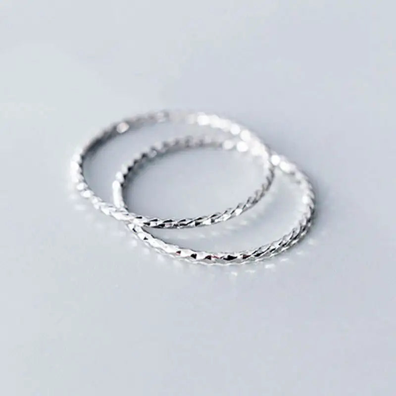 SOFTPIG Real 925 Sterling Silver Minimalist round Ring For Fashion Women Party Cute Fine Jewelry Geometry Accessories Gift
