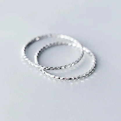 SOFTPIG Real 925 Sterling Silver Minimalist round Ring For Fashion Women Party Cute Fine Jewelry Geometry Accessories Gift