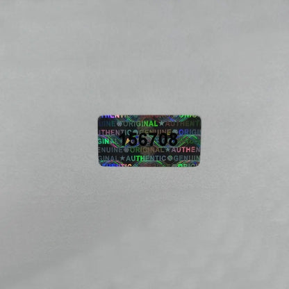 Customized LOGO /  Text Holographic GENUINE AUTHENTIC Warranty Void Tamper Proof Evident Sticker 20mm x 10mm