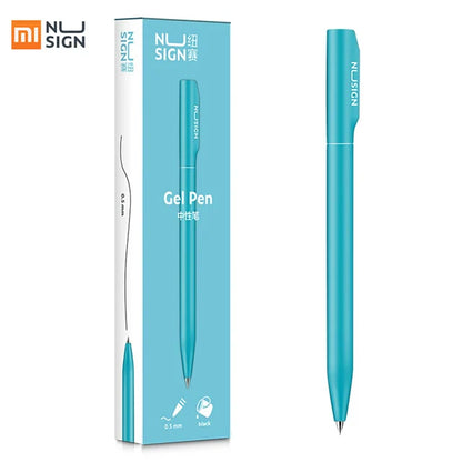 NUSIGN 0.5MM Frosted Neutral Gel Pen Turning Core Black Signature Pen Writing Stationery Students Office Supplies