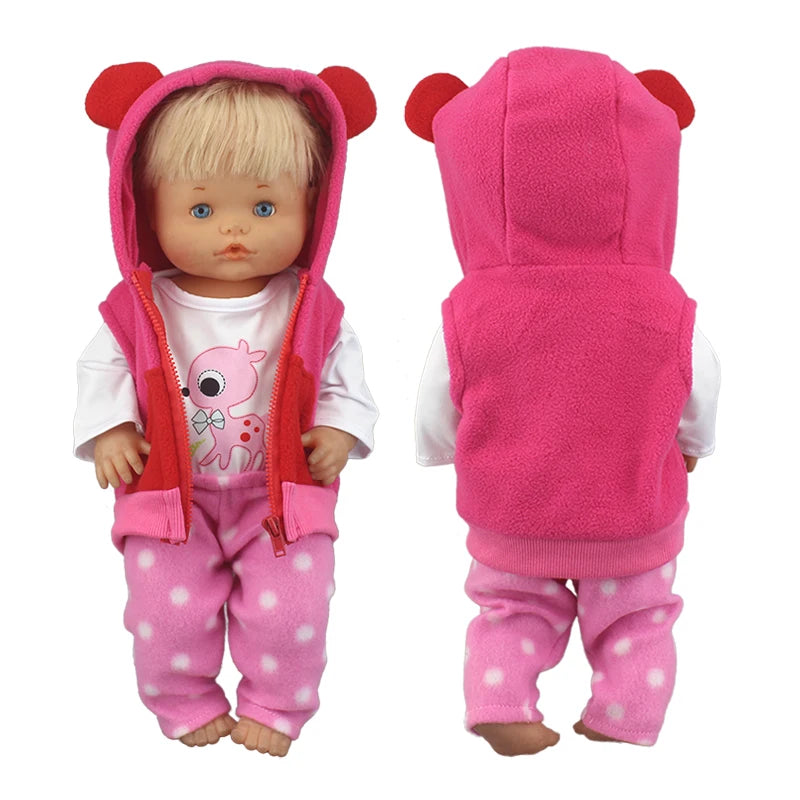 Lovely Suit For 42cm Famosa Nenuco Doll 17 Inches Baby Girl Doll Clothes And Accessories