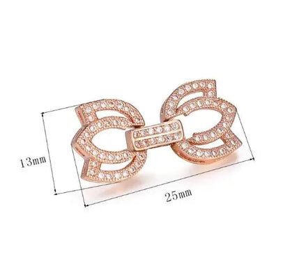 Jewellery Making Supplies Copper Inlaid AAA CZ Rhinestone Round Heart Clasps For Bracelets Making Fastening Jewelry Findings