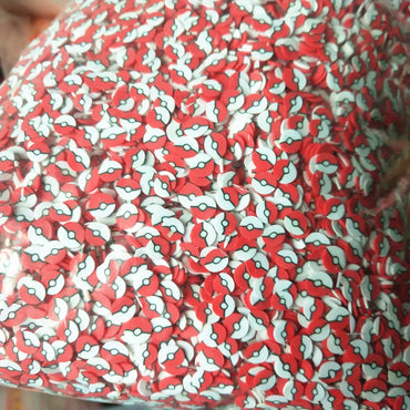 20g/lot 5mm Small Red And White Ball Polymer Clay for DIY Crafts Tiny Cute plastic klei Mud Particles