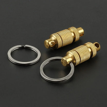 Quick Detach Quick Buckle Outdoor Tactical Backpack EDC Brass Key Ring Keychain Outdoor Tools