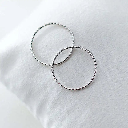 SOFTPIG Real 925 Sterling Silver Minimalist round Ring For Fashion Women Party Cute Fine Jewelry Geometry Accessories Gift