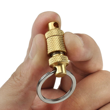 Quick Detach Quick Buckle Outdoor Tactical Backpack EDC Brass Key Ring Keychain Outdoor Tools