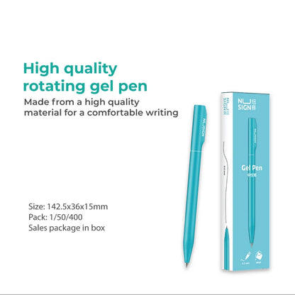 NUSIGN 0.5MM Frosted Neutral Gel Pen Turning Core Black Signature Pen Writing Stationery Students Office Supplies