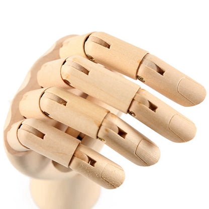 Wooden Hands Model 7/10/12 Inch Male/Female/Child Left/Right Hand Drawing Model Movable Joint Art Painting Sketch Handcrafts