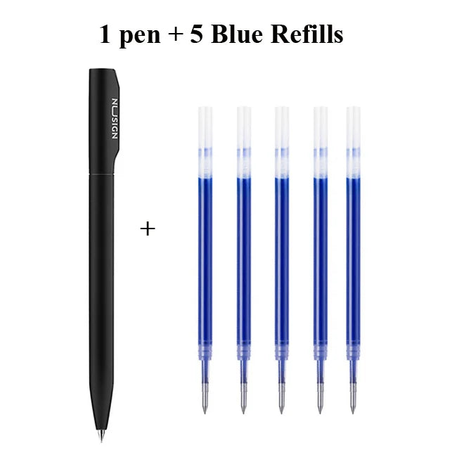 NUSIGN 0.5MM Frosted Neutral Gel Pen Turning Core Black Signature Pen Writing Stationery Students Office Supplies