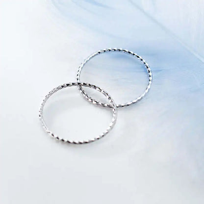 SOFTPIG Real 925 Sterling Silver Minimalist round Ring For Fashion Women Party Cute Fine Jewelry Geometry Accessories Gift