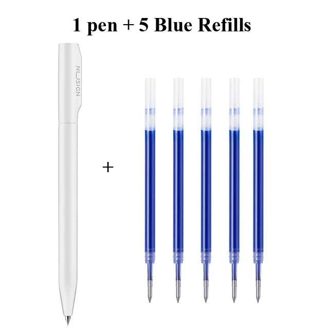 NUSIGN 0.5MM Frosted Neutral Gel Pen Turning Core Black Signature Pen Writing Stationery Students Office Supplies