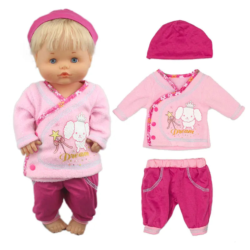Lovely Suit For 42cm Famosa Nenuco Doll 17 Inches Baby Girl Doll Clothes And Accessories
