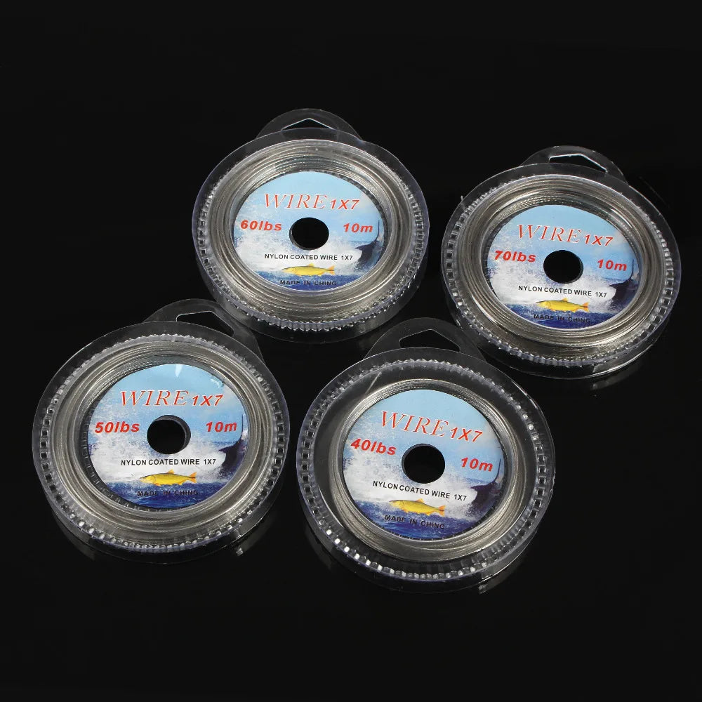 NGB 10M Anti Bite Stainles Steel Wire Fishing Line 7 Strands Leash For Fishing Accessories 10LB 20LB 50LB 60LB 70LB 120LB