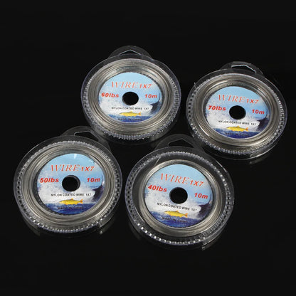 NGB 10M Anti Bite Stainles Steel Wire Fishing Line 7 Strands Leash For Fishing Accessories 10LB 20LB 50LB 60LB 70LB 120LB