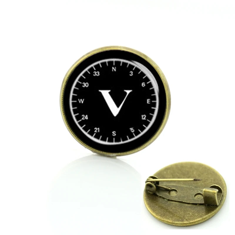 TAFREE Steampunk jewelry Vintage Egyptian Brooches pins Glass cabochon clock gears pin Fashion mandala Christmas gift C172